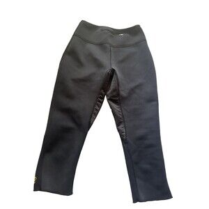 Zaggora High Rise Hotpants Slimming Neoprene Weight Loss Solid Black Capri| L